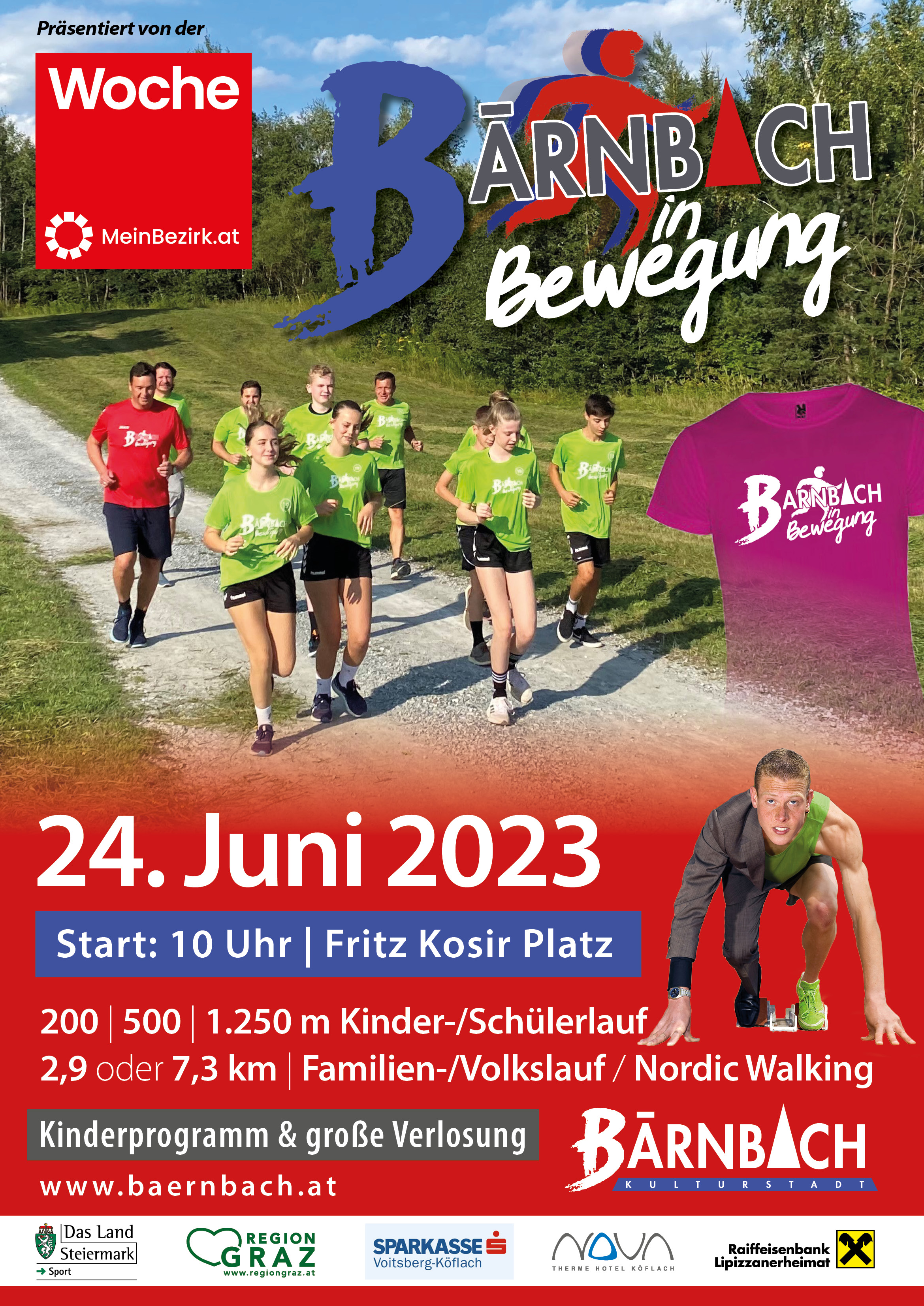 plakat bärnbach in bewegung 2023